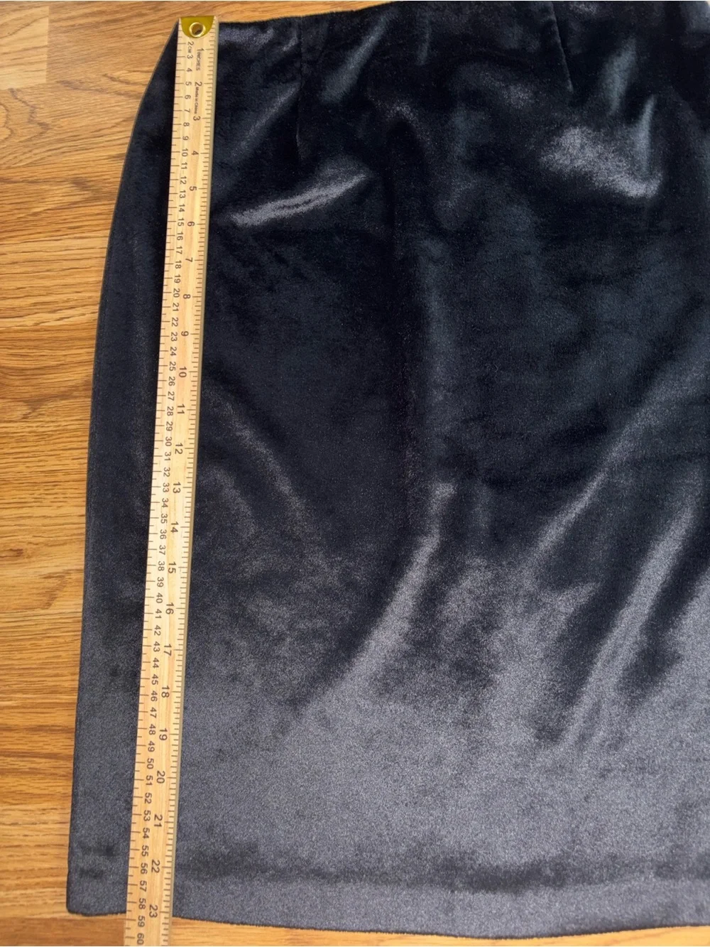 Express World Brand Soft Black Velvet Pencil Skirt Juniors Size 5/6 Vintage Y2K